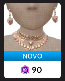 Colar e Brincos de Coração de Diamantes Cloud Nine