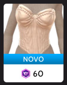 Corset de Cetim Rosa com Pérolas Cloud Nine