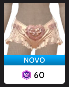 Shorts com Coração de Diamante Cloud Nine