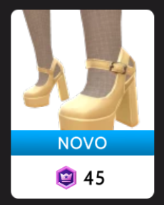 Mary Janes Amarelas com Salto Grosso Yume