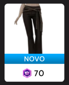 Calça Preta Semi Flare com Tachas Delirious