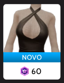 Top Halter Cruzado Preto, da Delirious