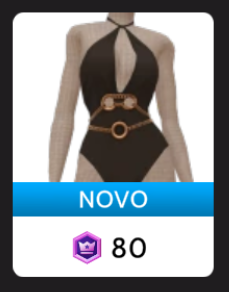 Body com Correntes Pretas e Bronze, da Ikon