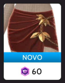 Saia Drapeada Vermelha, da Ikon
