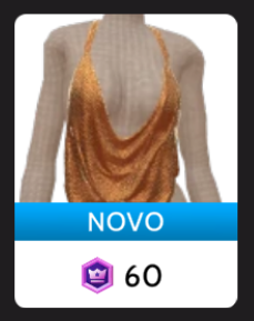 Top Halter com Corrente de Bronze, da Ikon