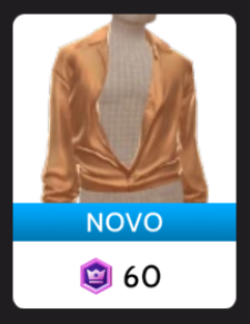 Camisa de Seda Bronze com Fenda, da Ikon
