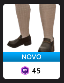 Mocassim Preto com Corrente de Bronze, da Ikon
