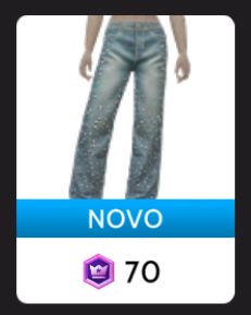 Calça jeans com gotas de diamante Cloud Nine