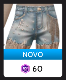 Shorts de jeans com franjas de cristal Cloud Nine