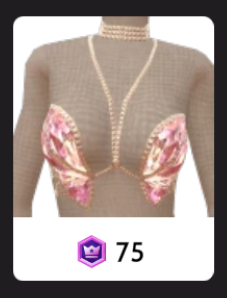 Top Rosa Borboleta de Cristal da Cloud Nine