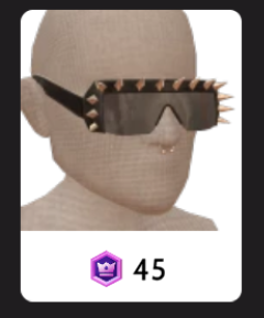 Conjunto de óculos de sol pretos com véu de pontas e piercing no nariz da Delirious