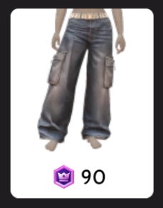 Calça jeans cargo folgada da USAesthetics