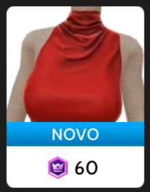 Blusa elegante de seda vermelha com gola alta da Cloud Nine