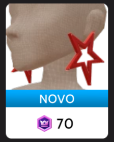 Brincos de Estrela Vermelha da Cloud Nine