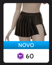 Saia Preta Plissada com Fenda Gótica, da Delirious