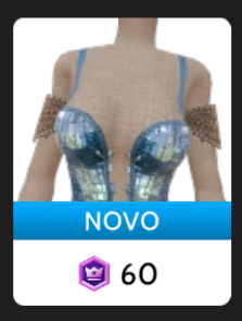 Bustier azul xadrez da Ikon