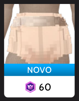 Shorts Creme Pixelado com Cinto Disco Ikon