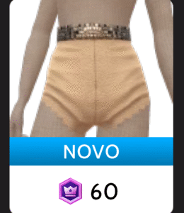 Shorts de Couro Creme com Cinto Disco Ikon