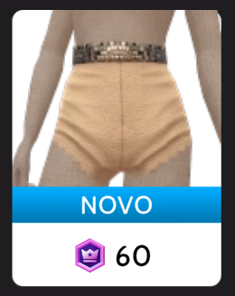 Shorts de Couro Creme com Cinto Disco Ikon