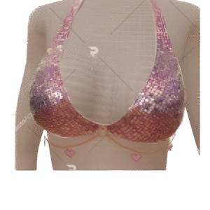 Top Triangular de Paetรชs Lavanda com Corrente Cloud Nine