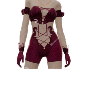 Conjunto Gรณtico Vermelho Brilhante Delirious