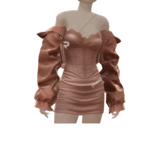 Vestido Slip Rosa com Jaqueta Combinando Front Row