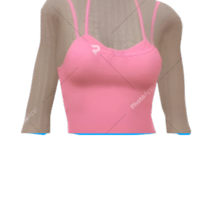 Top rosa com camadas e corrente da Cloud Nine