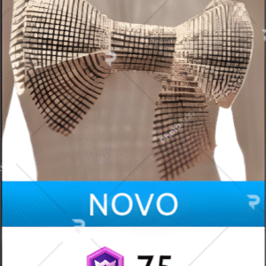 Blusa com laço em diamantes com brilho prateado Ikon Elite