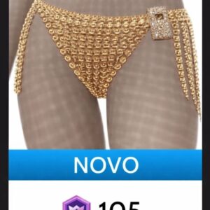 Maiô Mahiki com Detalhes Dourados e Compartimento para Celular