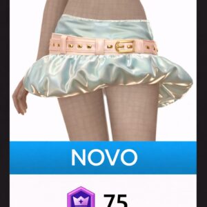 Saia Mahiki Baby Blue em Modelagem Balão