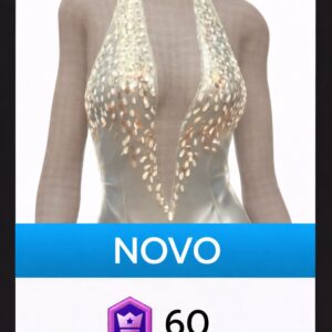 Top Halter Mahiki com Detalhes de Diamantes