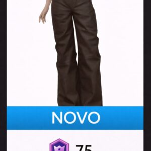 Calça de Couro de Volta ao Básico Front Row