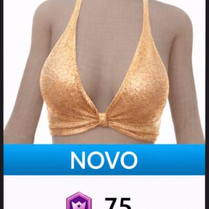 Blusa Cropped Dourada Noites de late da Ikon Elite