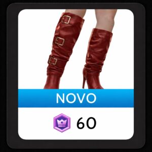 Botas de Cano Alto de Couro Bordô da Front Row