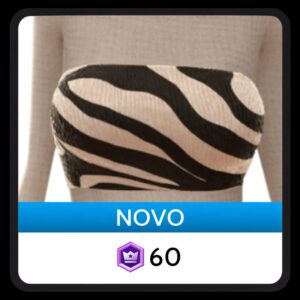 Blusa Cropped com Estampa de Zebra da Front Row