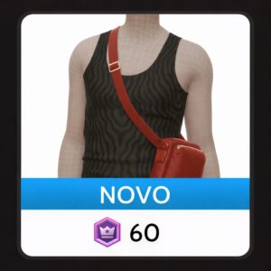 Top com estampa de zebra e bolsa bordo Front Row - item masculino