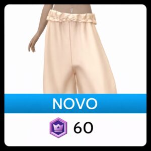 Calça Jogger Branca com Cintura Flare da Swirlie da Drop Science