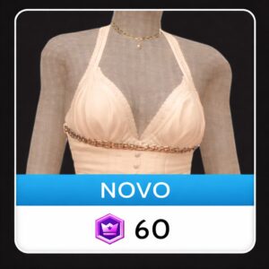 Top com Laço no Pescoço Branco da Swirlie da Drop Science