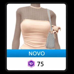 Top Flare Branco com Filhote da Swirlie da Drop Science