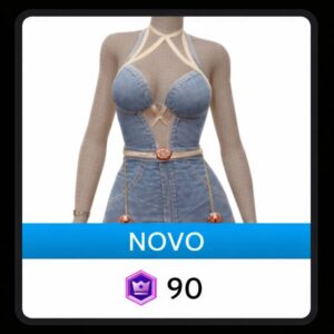 Vestido Denim Luxo da Swirlie da Drop Science