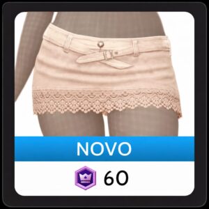 Saia Curta de Laço Branco da Swirlie da Drop Science